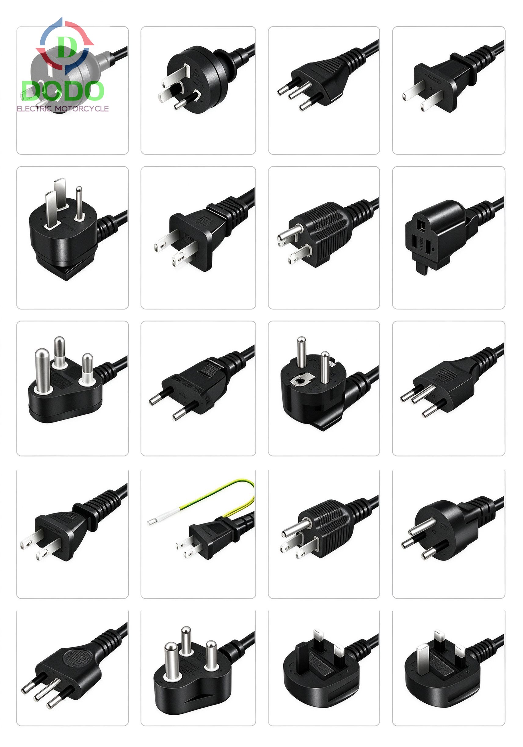 Custom power plugs for all countries