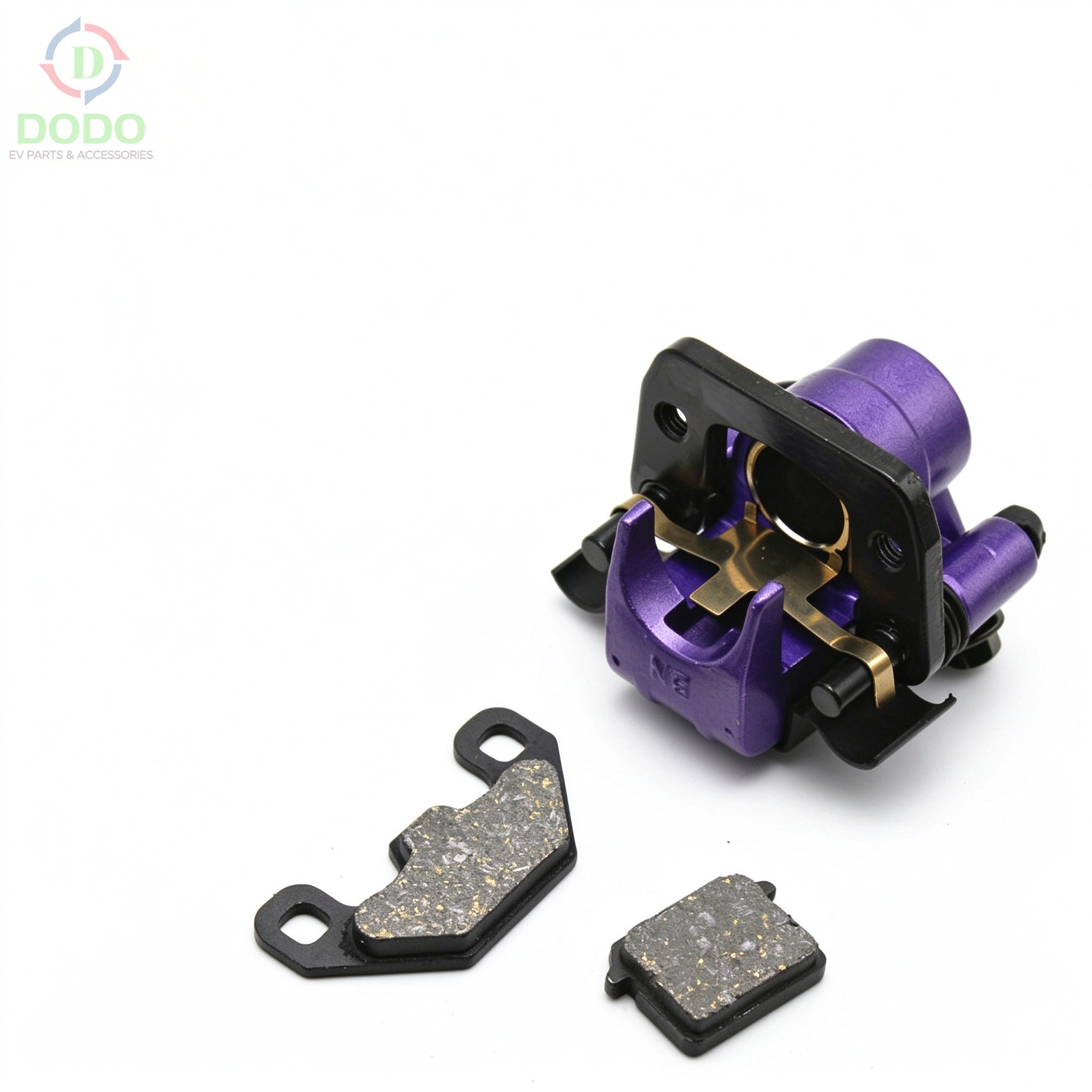 Caliper with brake pads