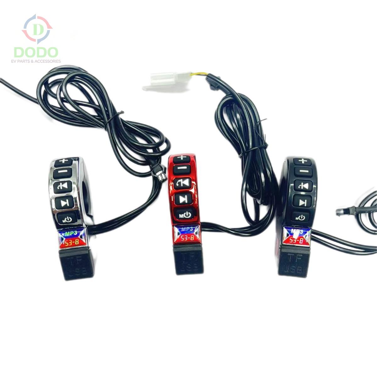 MP3 Audio Kit with Handlebar Controller (Bluetooth / USB Charging / TF)