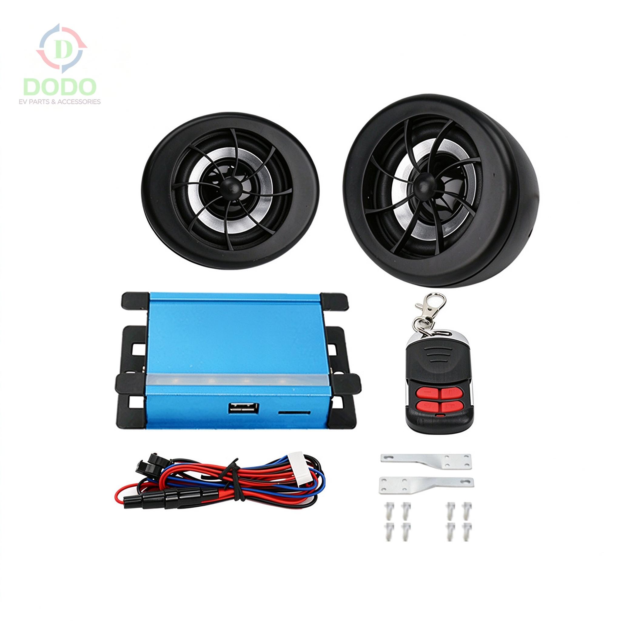 Motorcycle Bluetooth Audio Kit with FM Radio & Anti-Theft Remote